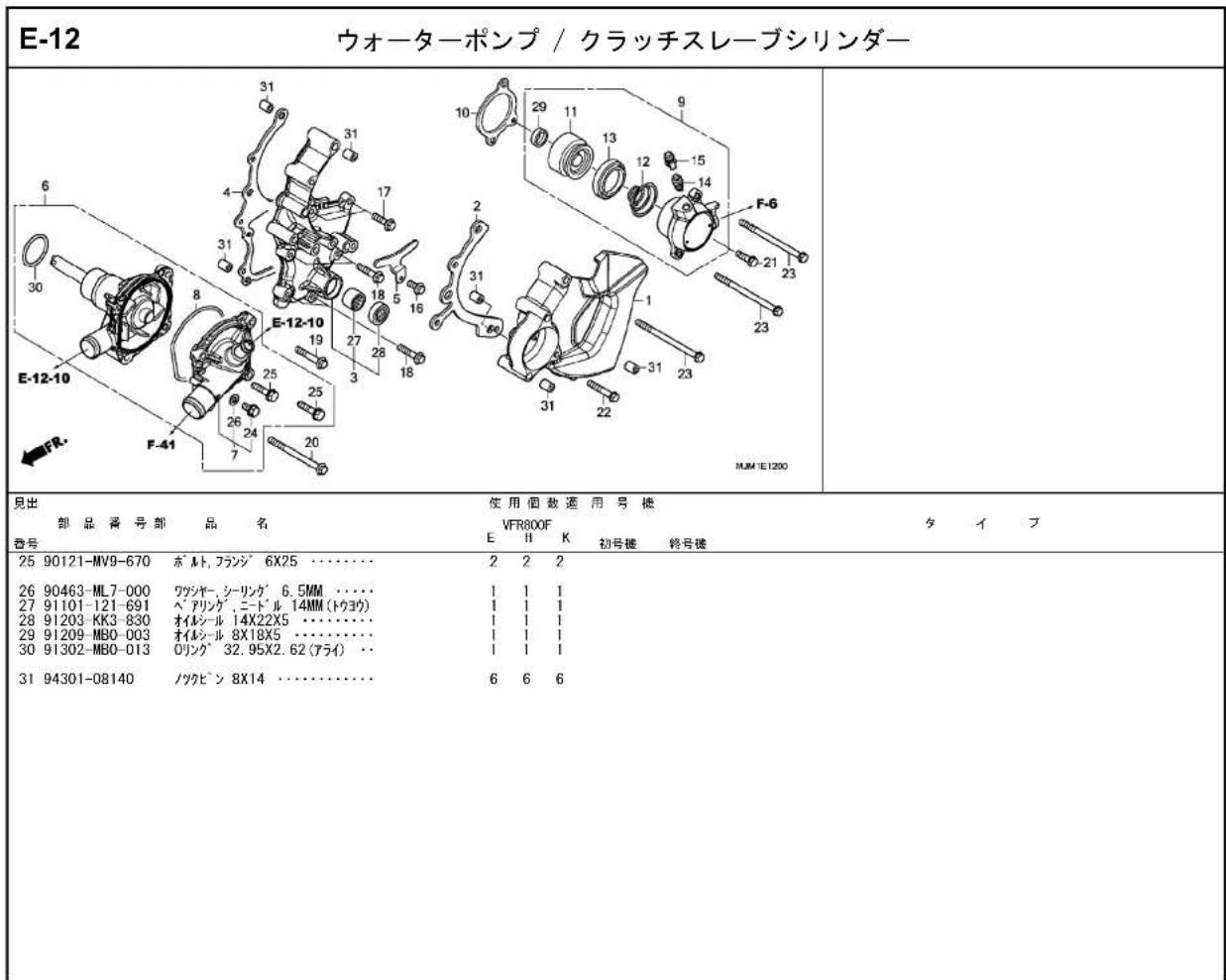 Honda VFR800F (2019) - 配色表 - 3