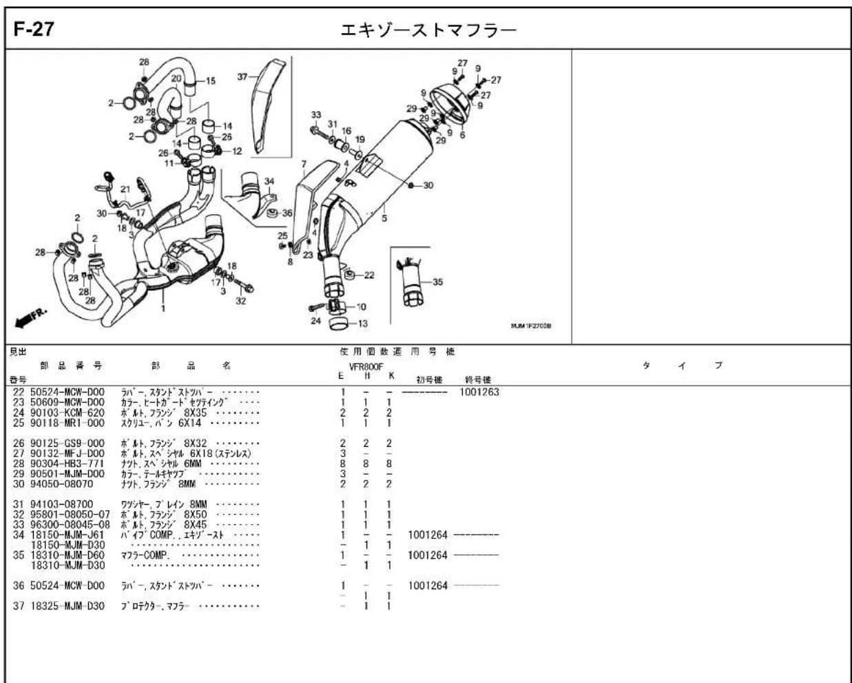 Honda VFR800F (2019) - 配色表 - 46