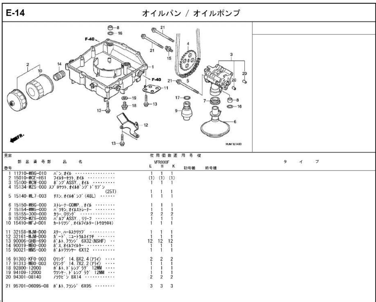 Honda VFR800F (2019) - 配色表 - 5
