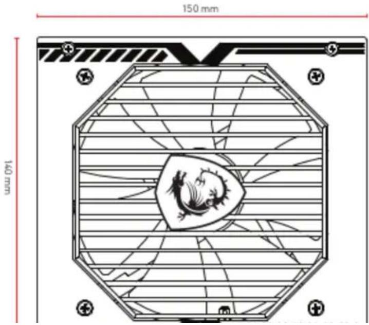 MSI MAG A650BN - Dimensions - 1