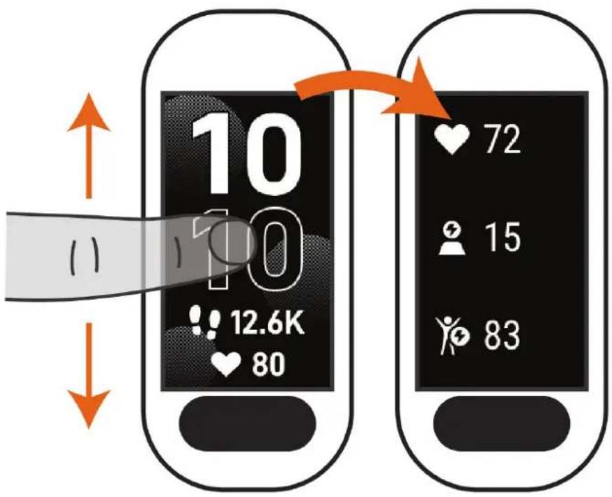 GARMIN Vivosmart 5 - Affichages des widgets et des menus - 3