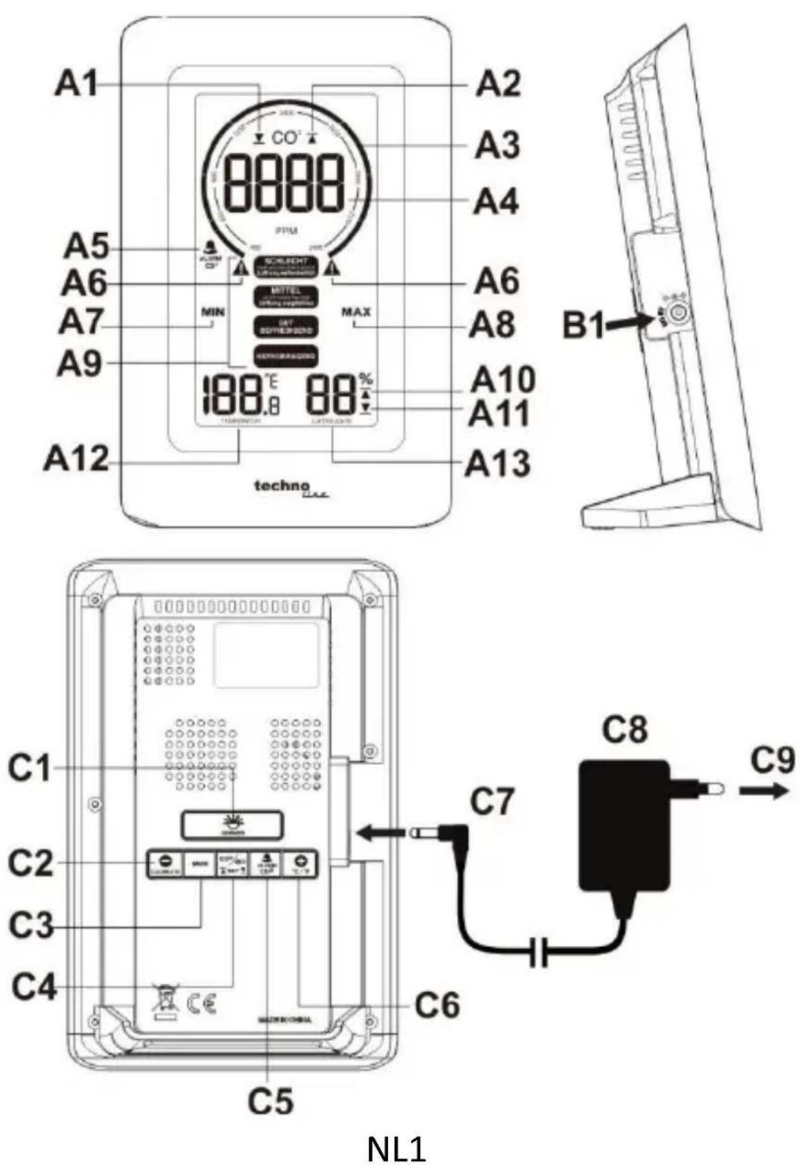 TECHNOLINE WL 1030 - WL 1030 – Gebruiksaanwijzing - 1