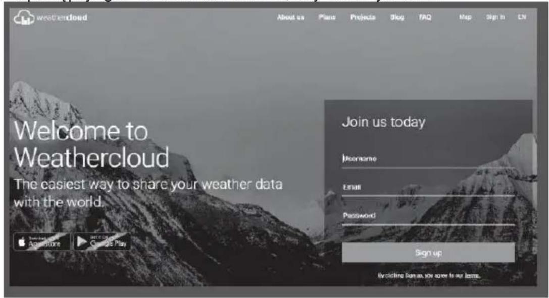 TECHNOLINE WS 1900 - Tworzenie konta Weathercloud - 1