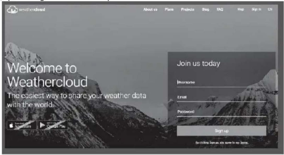 TECHNOLINE WS 1900 - Creazione di un account per l'accesso al sito web Weathercloud - 1