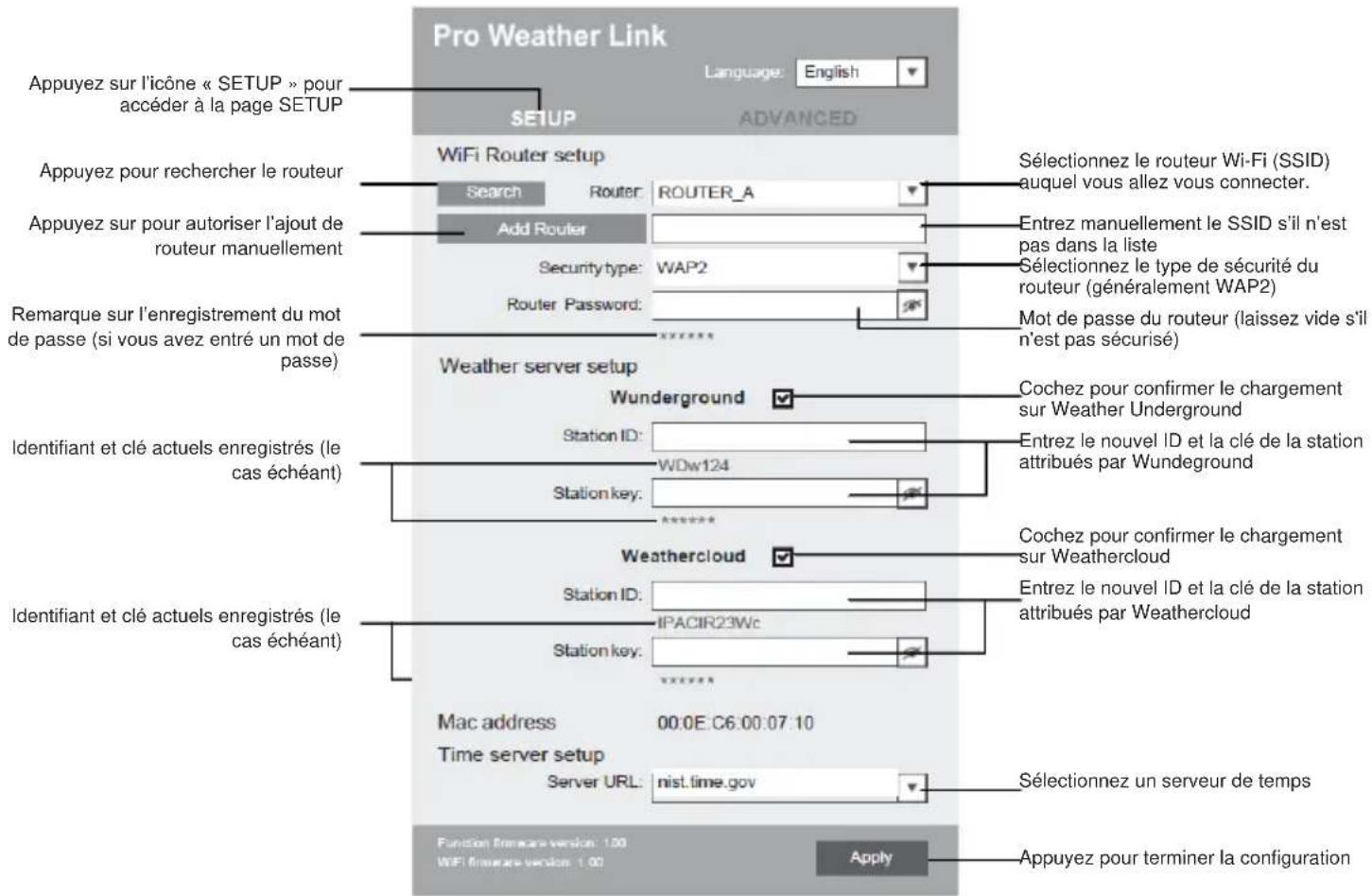TECHNOLINE WS 1900 - Configurer la connexion du serveur météo - 1