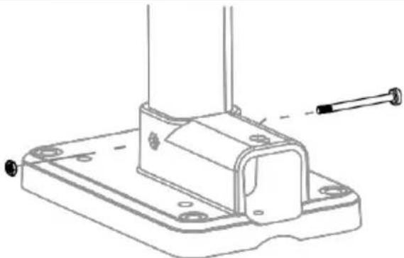 TECHNOLINE WS 1900 - Ensamblar el soporte y el poste - 3