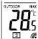 TECHNOLINE WS 9117 - MINIMUM AND MAXIMUM OUTDOOR TEMPERATURE READING: - 2