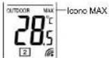 TECHNOLINE WS 9117 - LECTURAS DE LOS MAXIMOS Y MINIMOS REGISTROS DE LA TEMPERATURA AL AIRE LIBRE: - 2