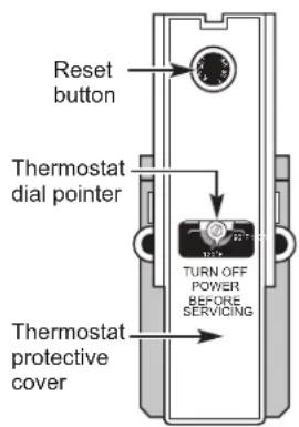 GE GE20L08BAR - Capacidad y Posicion de Ajuste para el Incremento de Temperatura del Calentador de Agua (para Calentadores de Agua sin Valvula Mezcladora Integrada): - 1