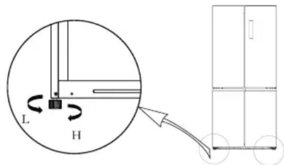 MIDEA MDRF632FGF46 - LEVELING FEET - 1