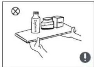 MIDEA MDRF632FGF46 - Avverenze per il posizionamento degli oggetti - 1