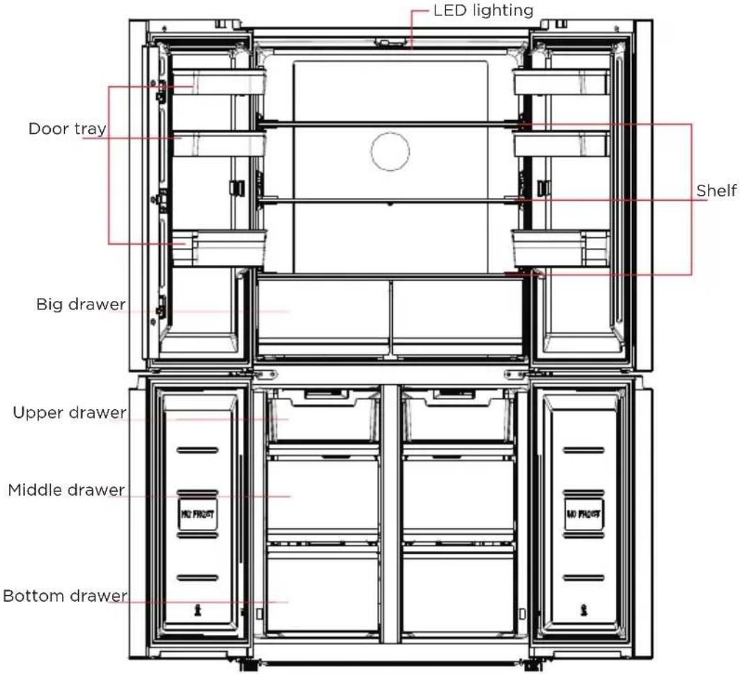 MIDEA MDRF632FGF46 - COMPONENTS - 1