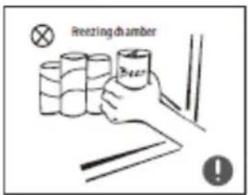 MIDEA MDRF632FGF46 - Avertismente referitoare la depositarea alimentelor - 3