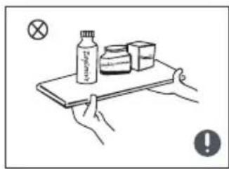 MIDEA MDRF632FGF46 - Varování pro umistěné položek - 1