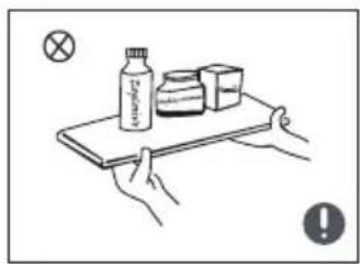 MIDEA MDRF632FGF46 - Varovania týkajúce sa vkladania predmetov - 1