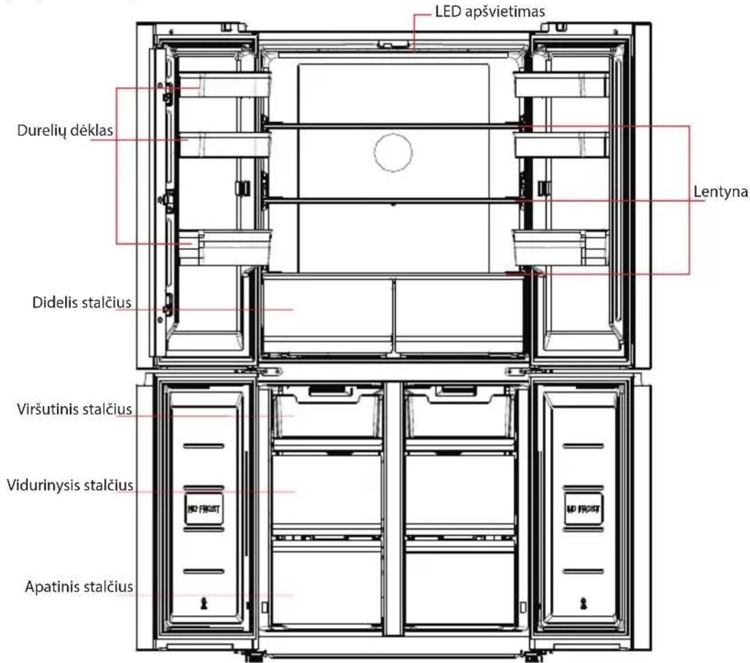 MIDEA MDRF632FGF46 - KOMPONENTAI - 1