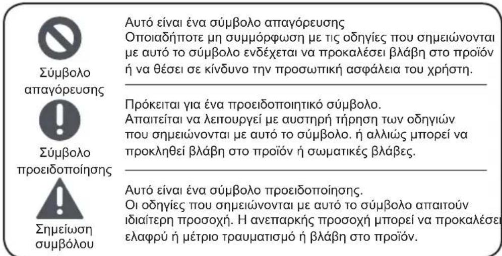 MIDEA MDRF632FGF46 - Σημασία συμβόλων προεδοτοῖσης ασφαλείας - 1