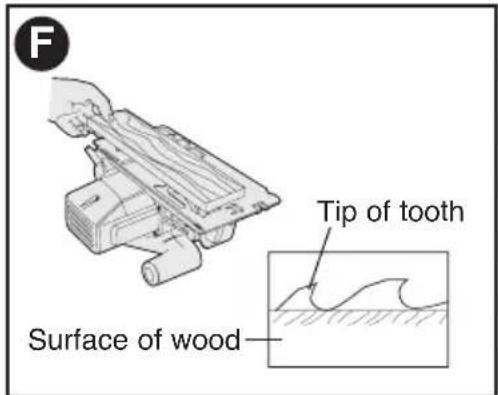 BLACK & DECKER BDECS300 - ADJUSTING THE DEPTH OF CUT - 2
