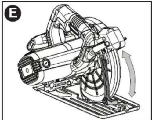 BLACK & DECKER BDECS300 - ADJUSTING THE DEPTH OF CUT - 1