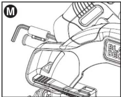 BLACK & DECKER BDECS300 - RANGEMENT DE LA CLÉ (FIG.12) - 1