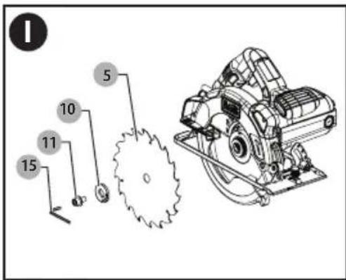 BLACK & DECKER BDECS300 - DéPOSE DE LA LAME - 1