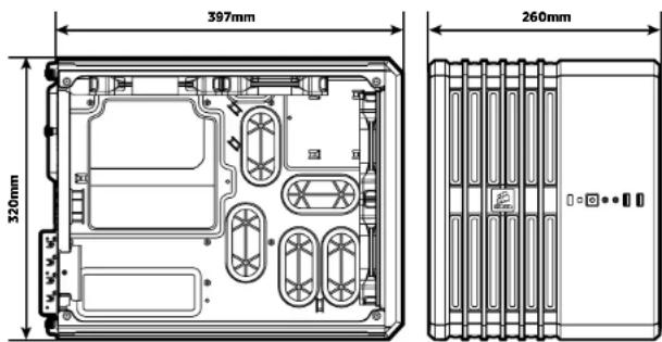 CORSAIR Carbide Air 240 - Maximale GPU-Länge: - 1