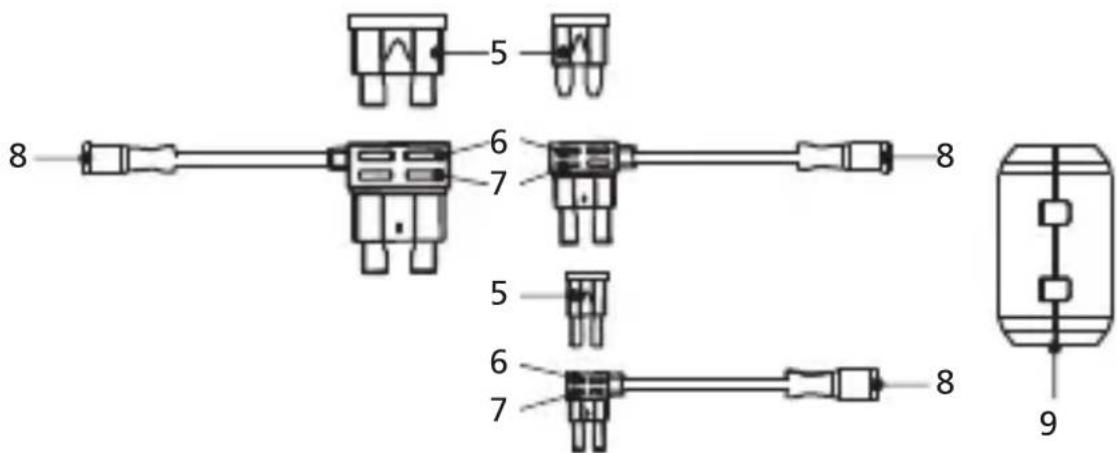 KENWOOD CADR1030 - Câbles porte-fusible de dérivation - 1