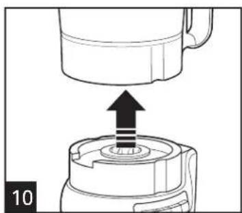 HAMILTON BEACH Stack & Snap 70724 - Utilisation du disque réversible pour trancher/râper (suite) - 5