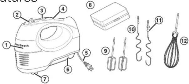 HAMILTON BEACH 62649 - Parts and Features - 1