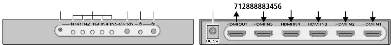 Monacor HDMS5014K - Caractéristiques techniques - 1