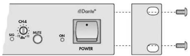 Monacor DADC144DT - Signalwandler für Dante-Audionetzwerke - 2