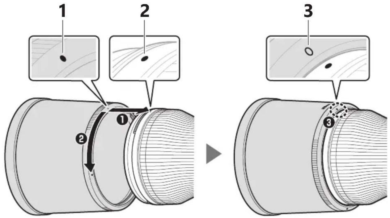 NIKON NIKKOR Z 800mm f6.3 VR S - Fixation du parasoleil - 1