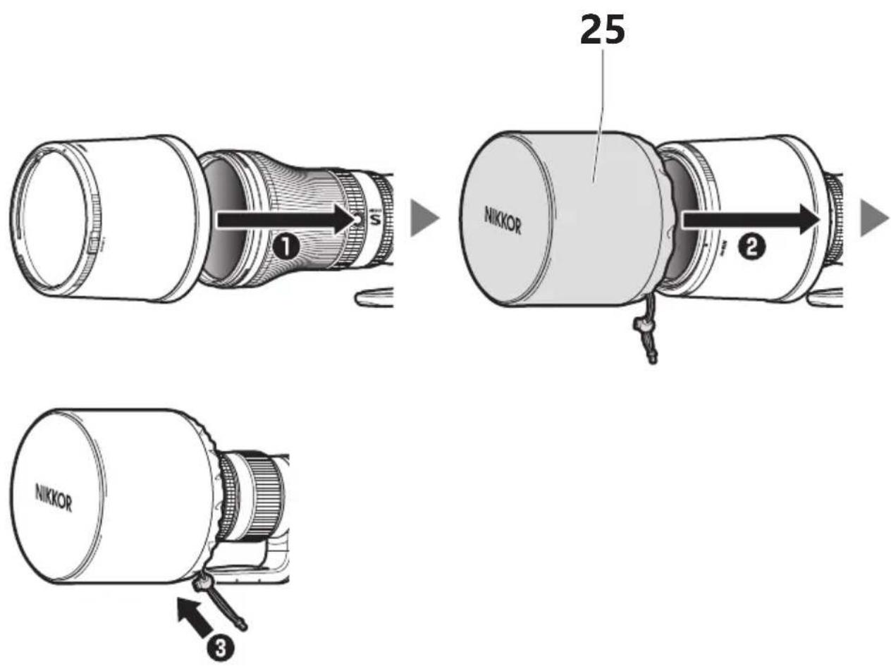 NIKON NIKKOR Z 800mm f6.3 VR S - Bouton de déverrouillage du parasoleil - 1