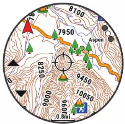GARMIN Quatix 7X Solar - Enregistrement d'une position sur la carte ou navigation jusqu'à une position - 1