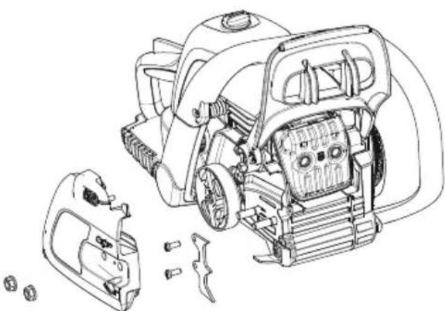 POULAN Pro PR150N21RH3 - Fixation de la GRIFFE d'abattage - 1