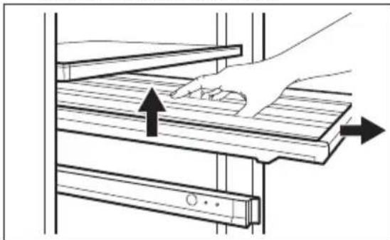 ELECTROLUX EWUS040B8B - Rimozione dei ripiani - 1