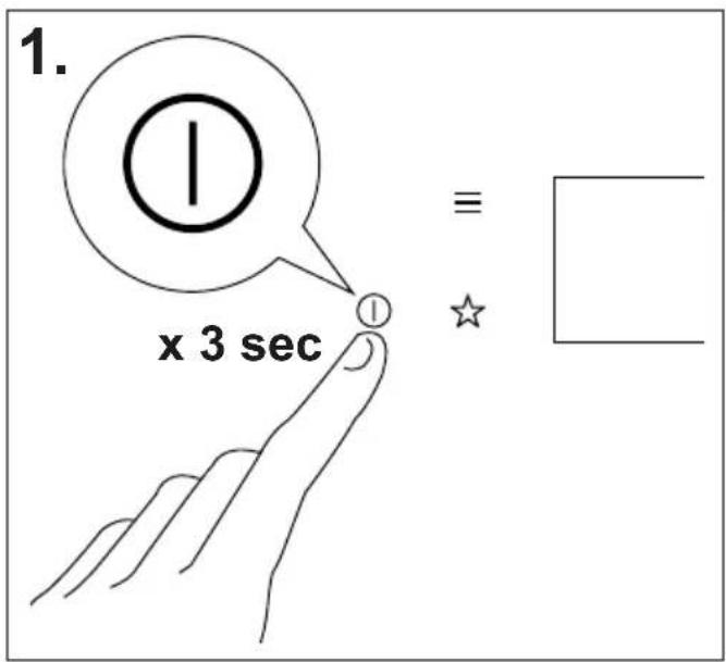1. × 3 sec ≡ ☆
