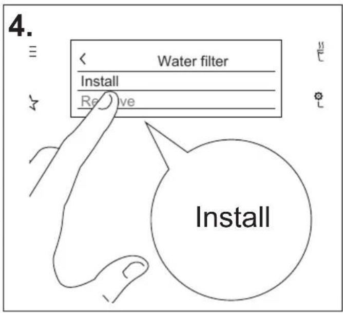 4. Water filter Install Receive Install