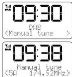 Soundmaster DAB700 - DAB MANUAL TUNE - 1