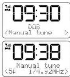 Soundmaster DAB700 - SYNTONISATION MANUELLE EN MODE DAB - 1