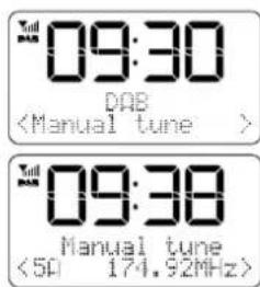 Soundmaster NR961 - SYNTONISATION MANUELLE EN MODE DAB - 1