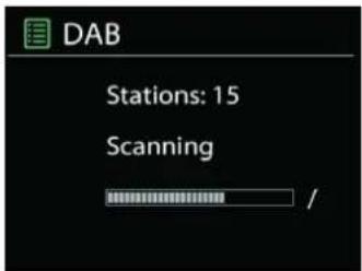 Soundmaster ICD2080 - - Scanning for stations - 1