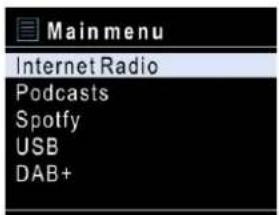 Soundmaster ICD2080 - MAIN MENU - 1