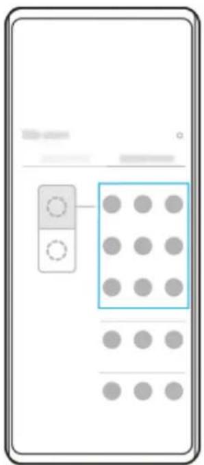 SONY Xperia 1 IV - Affichage des applications en mode écran fractionné à l'aide de 📁 (icône Gestionnaire de fenêtre) - 1