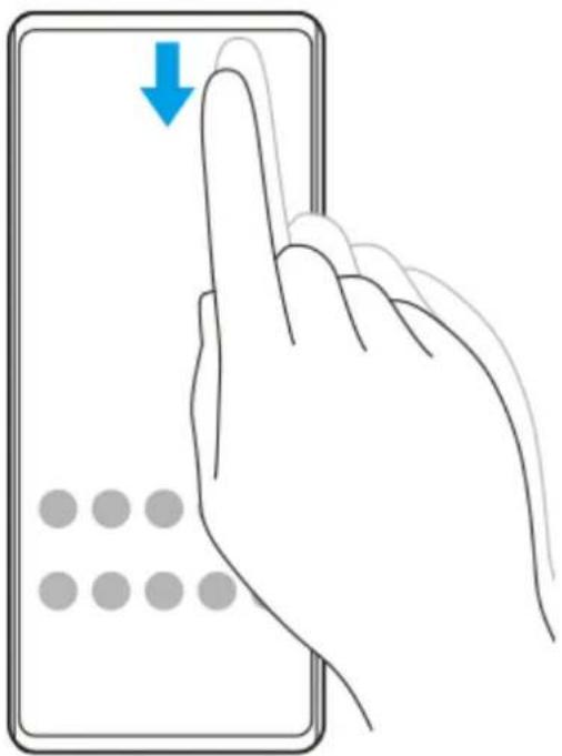 SONY Xperia 1 IV - Pour ouvrir le menu Paramètres du panneau des réglages rapides - 1