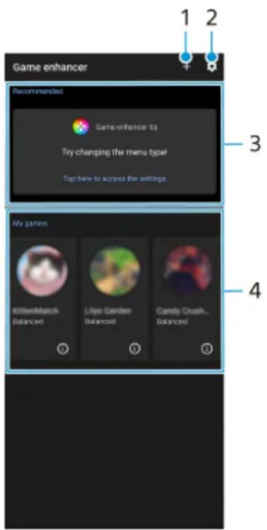 SONY Xperia 1 IV - Lancement de l'application Optimiseur de jeu - 1