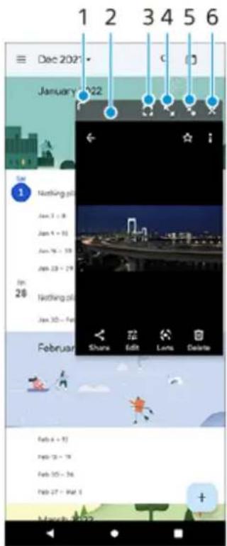 SONY Xperia 1 IV - Utilisation du mode fenêtre contextuelle - 5
