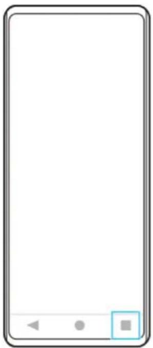 SONY Xperia 1 IV - Affichage des applications en mode écran fractionné à l'aide de 📁 (icône Gestionnaire de fenêtre) - 2