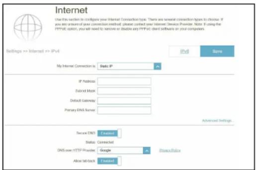 D-LINK G416 - IPv4 - IP statique - 1