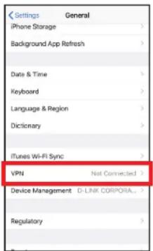D-LINK G416 - Périphrérique iOS Instructions de configuration du VPN - 1